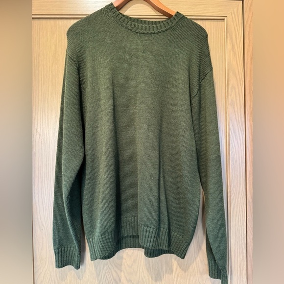 Orvis Signature Collection Army Green Wool Blend Crew Neck / large - Picture 5 of 10
